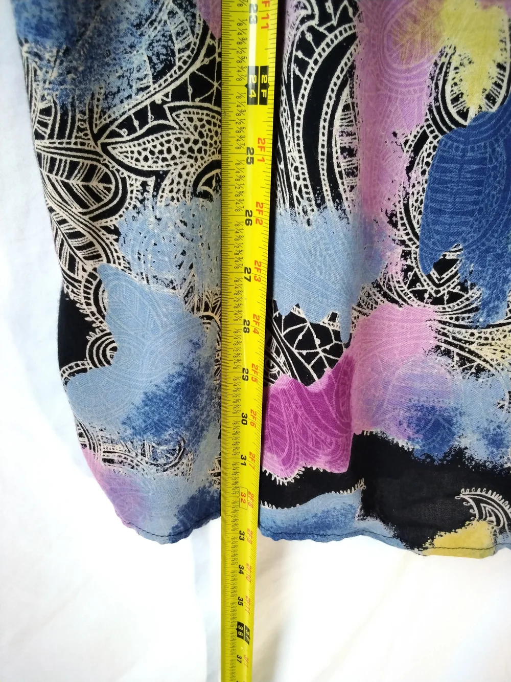 Angie Boho Mini Dress with Pastel Pink, Blue & Yellow Print